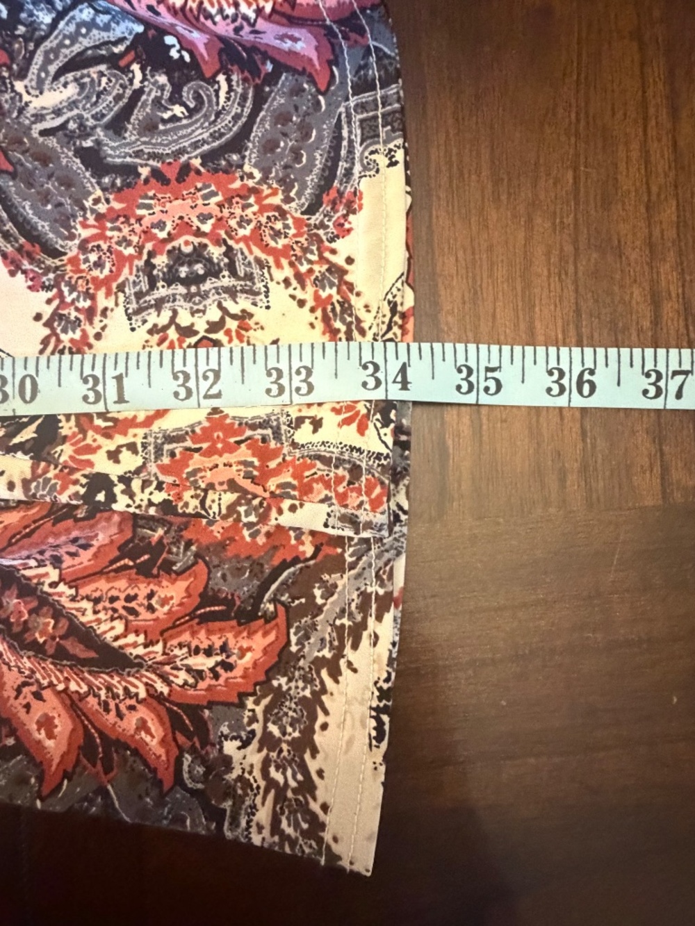 Venus Boho Paisley Print Floral Bell Sleeve lace up V-Neck, Festival Size Medium - Picture 11 of 11